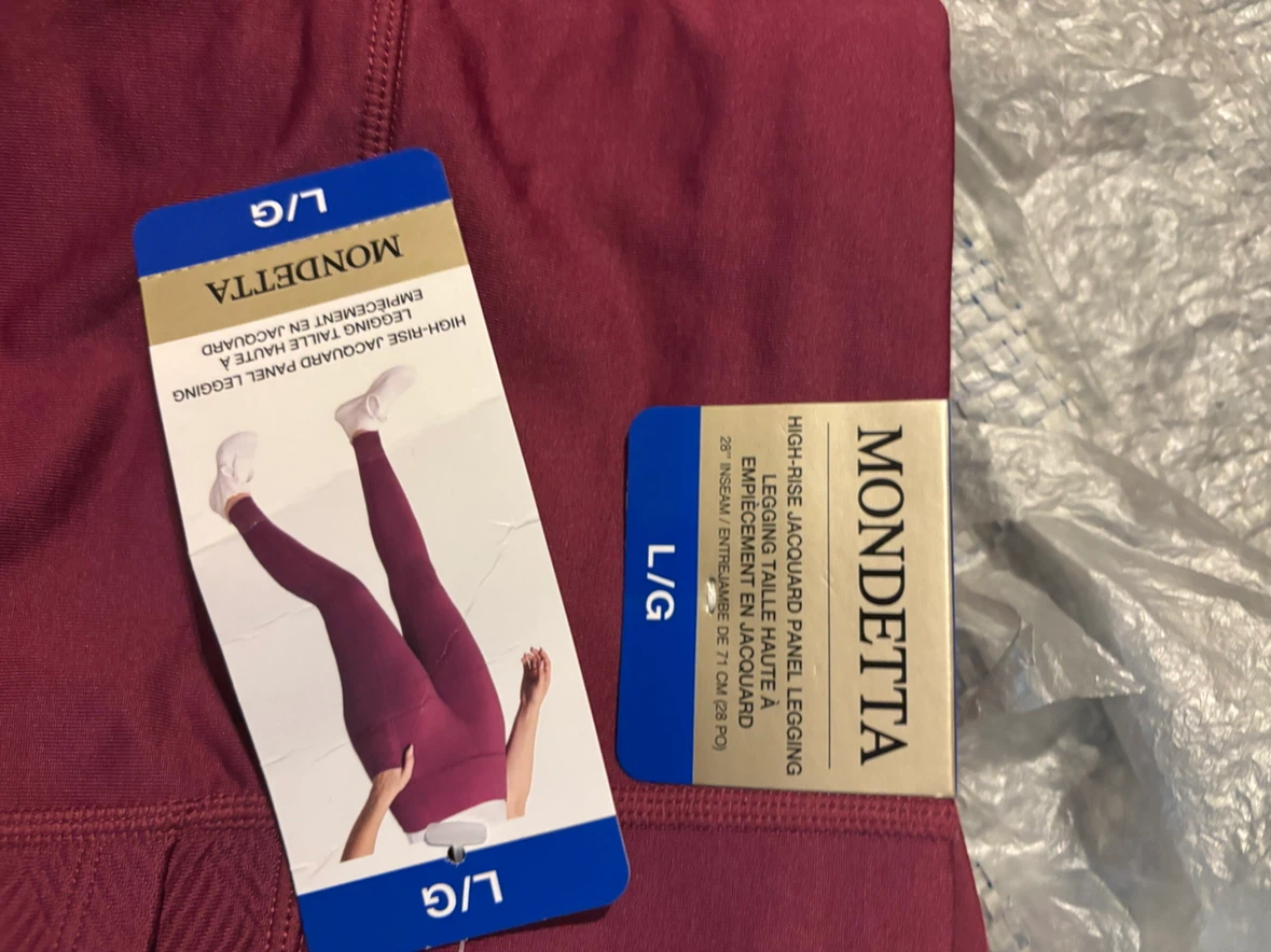 Mondetta High-Rise Jacquard Panel Leggings - Size L/G - photo 2