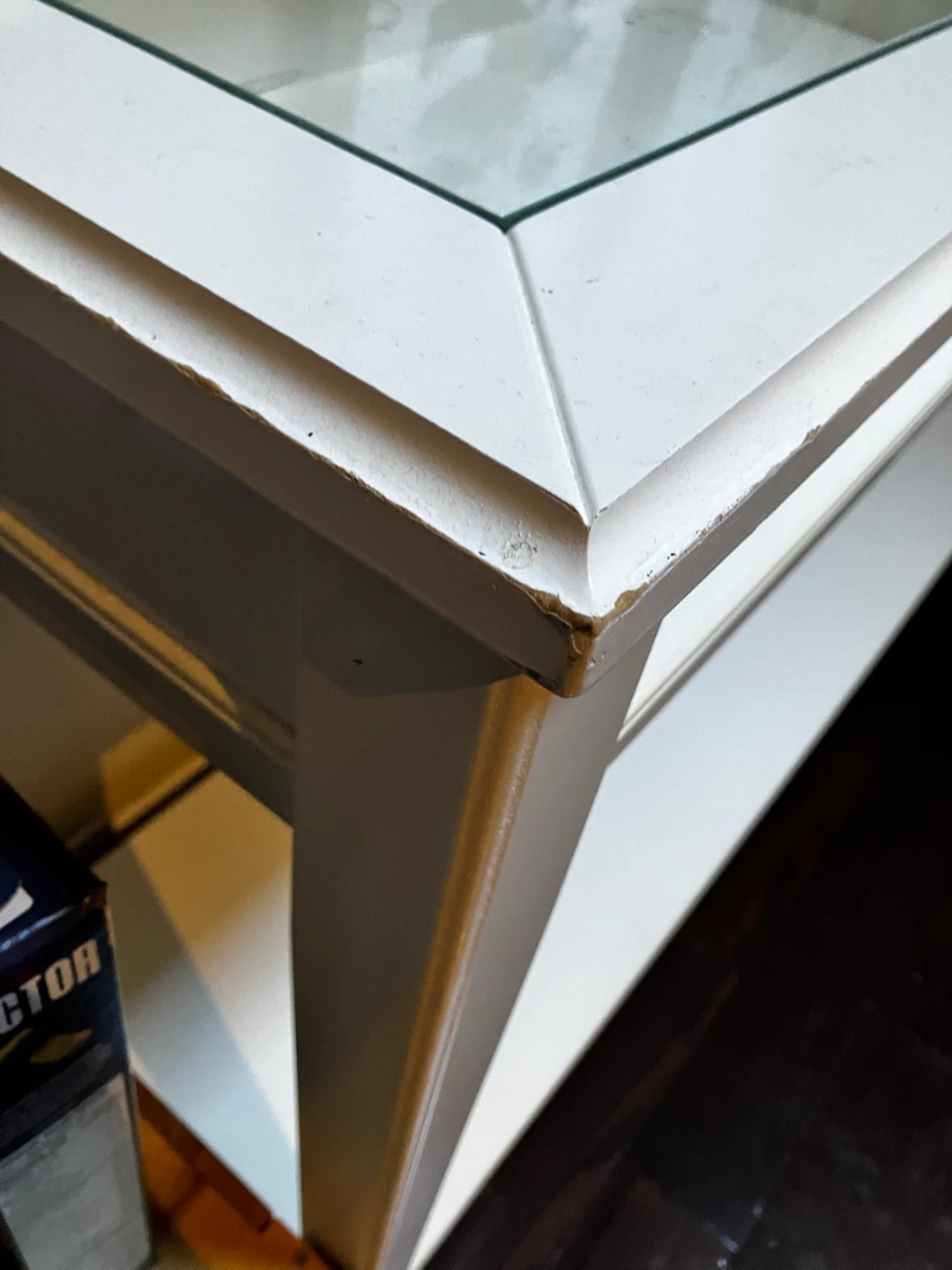 White Console Table with Glass Top (Ikea Liatorp) - photo 5