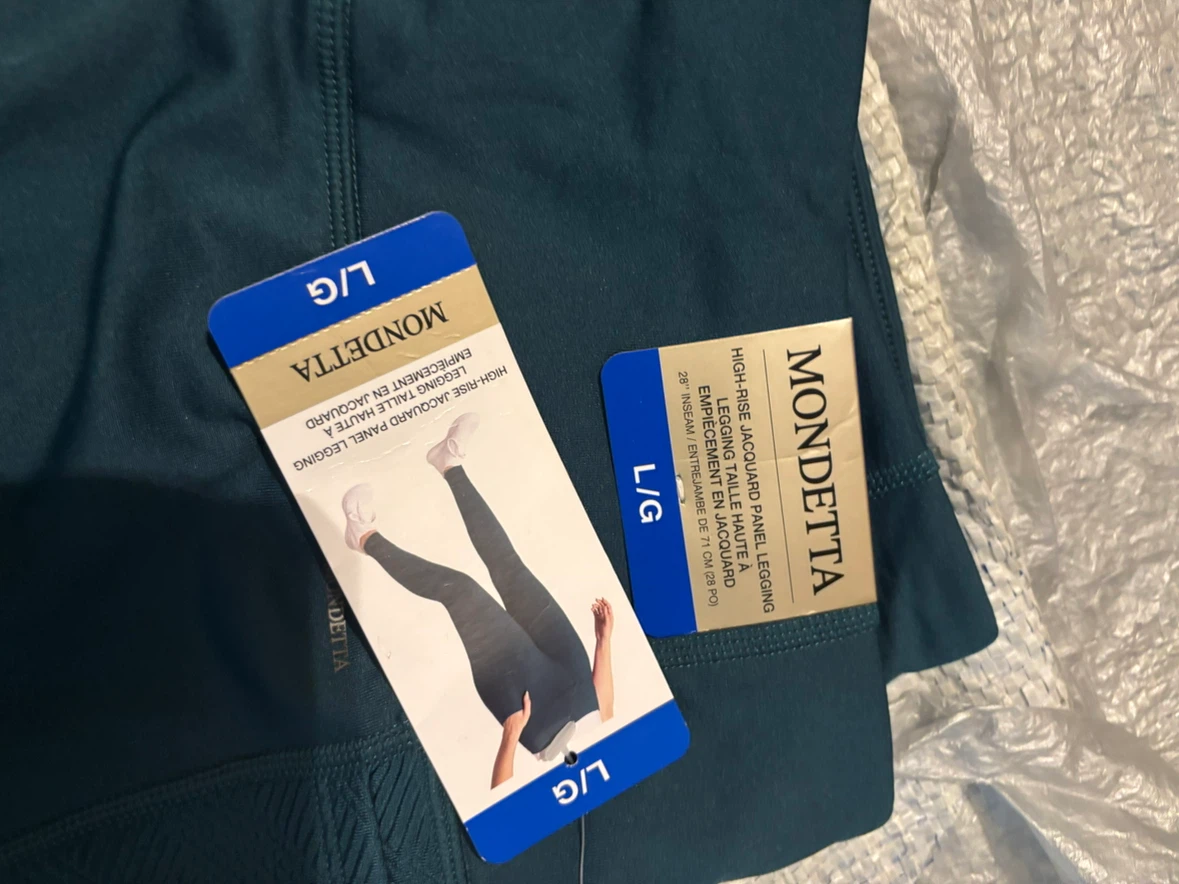 Mondetta High-Rise Jacquard Panel Leggings Size Large - photo 2