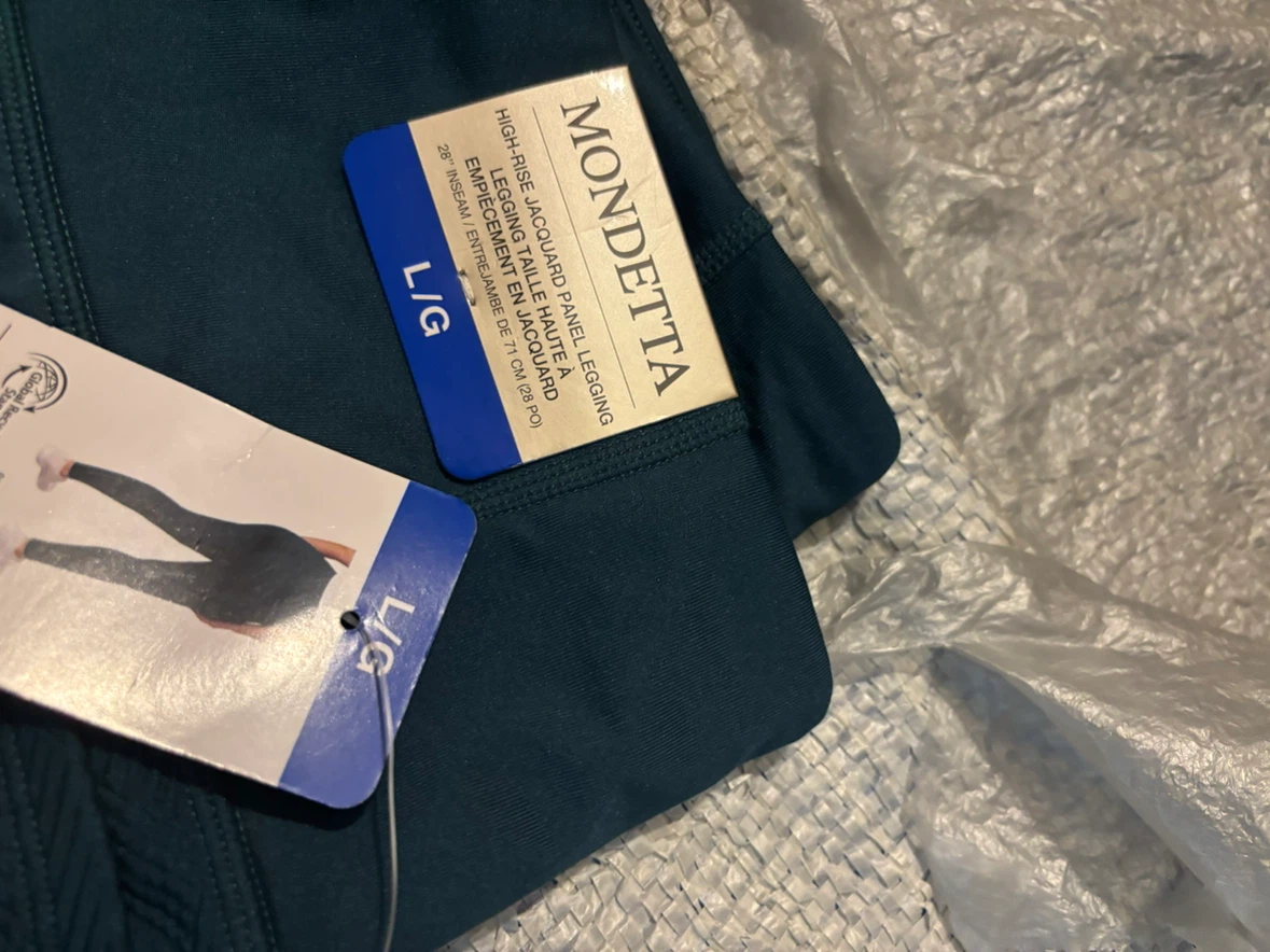 Mondetta High-Rise Jacquard Panel Leggings Size Large - photo 3