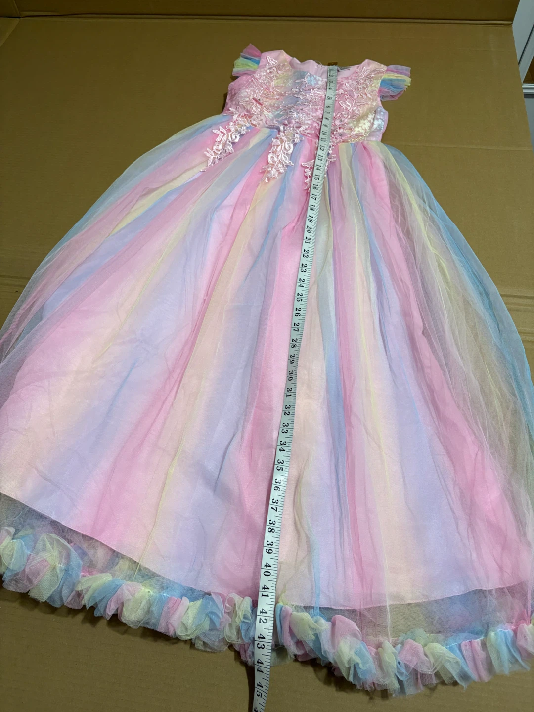 Ibtom Castle Girls Pastel Rainbow Dress, Size 140 - photo 5