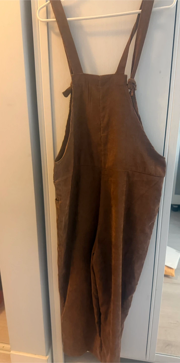 Brown corduroy overalls