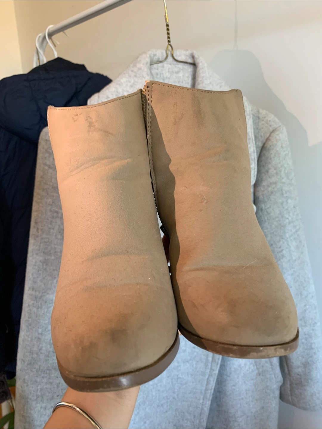 Tan Faux Suede Ankle Boots - photo 2