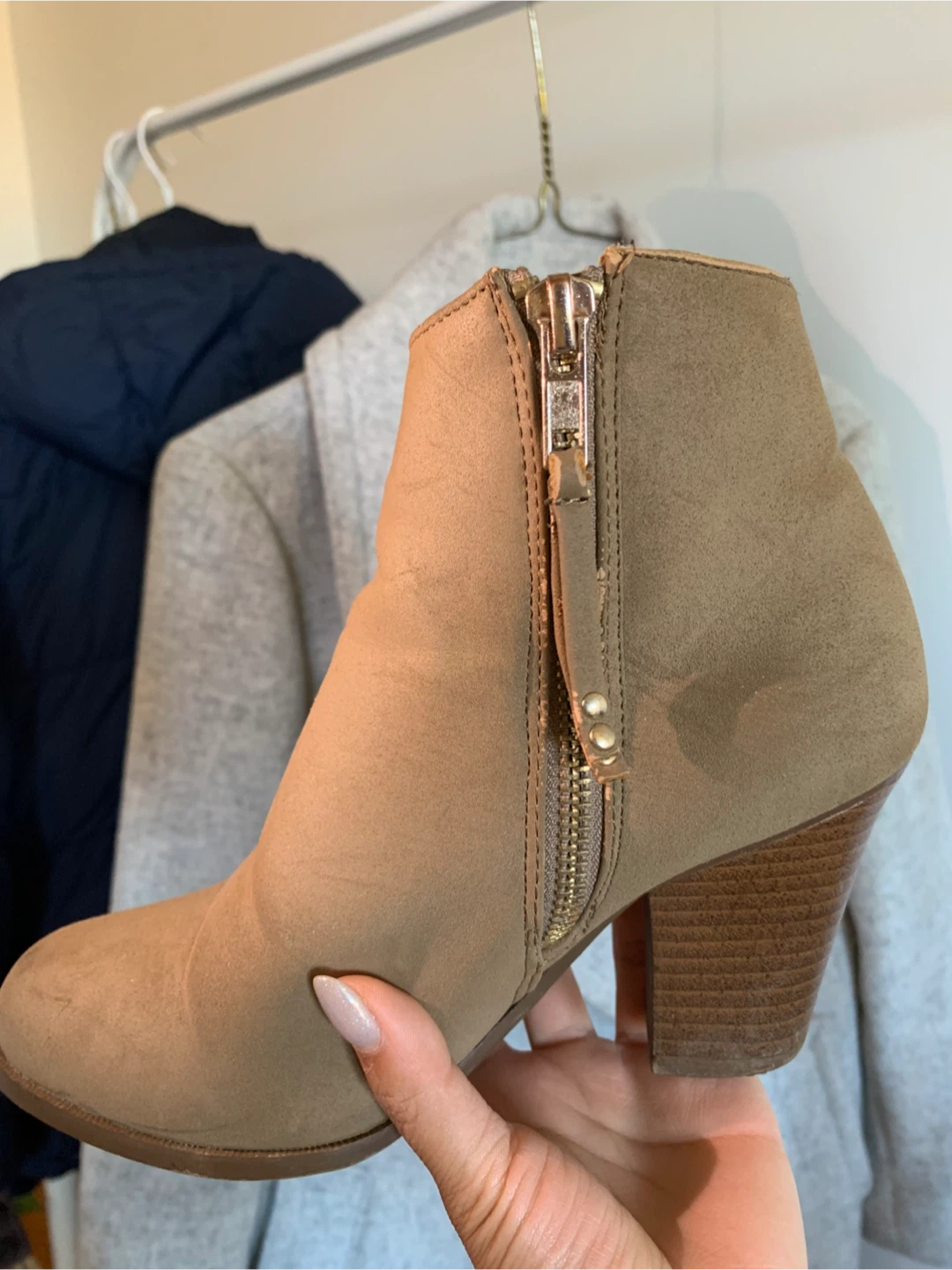 Tan Faux Suede Ankle Boots - photo 3