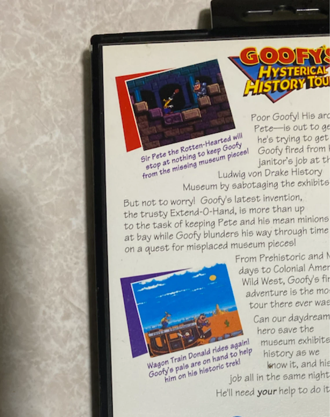 1993 Goofy's Hysterical Little History Tour for Sega Genesis - photo 3