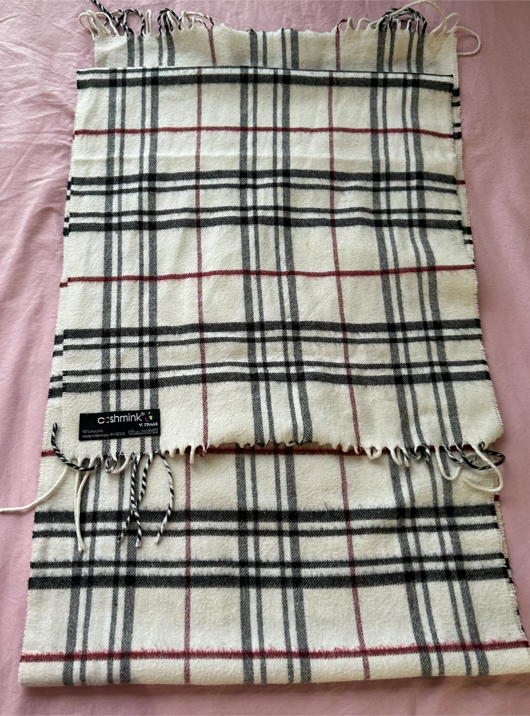 V. Fraas Cashmink Plaid Scarf