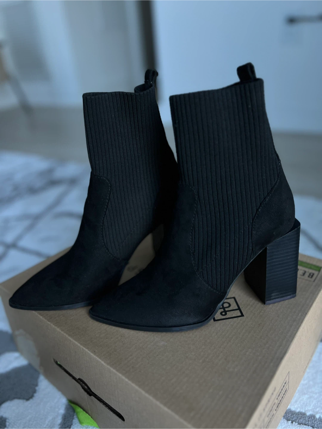 Call It Spring SARA Black Ankle Boots Size 6.5
