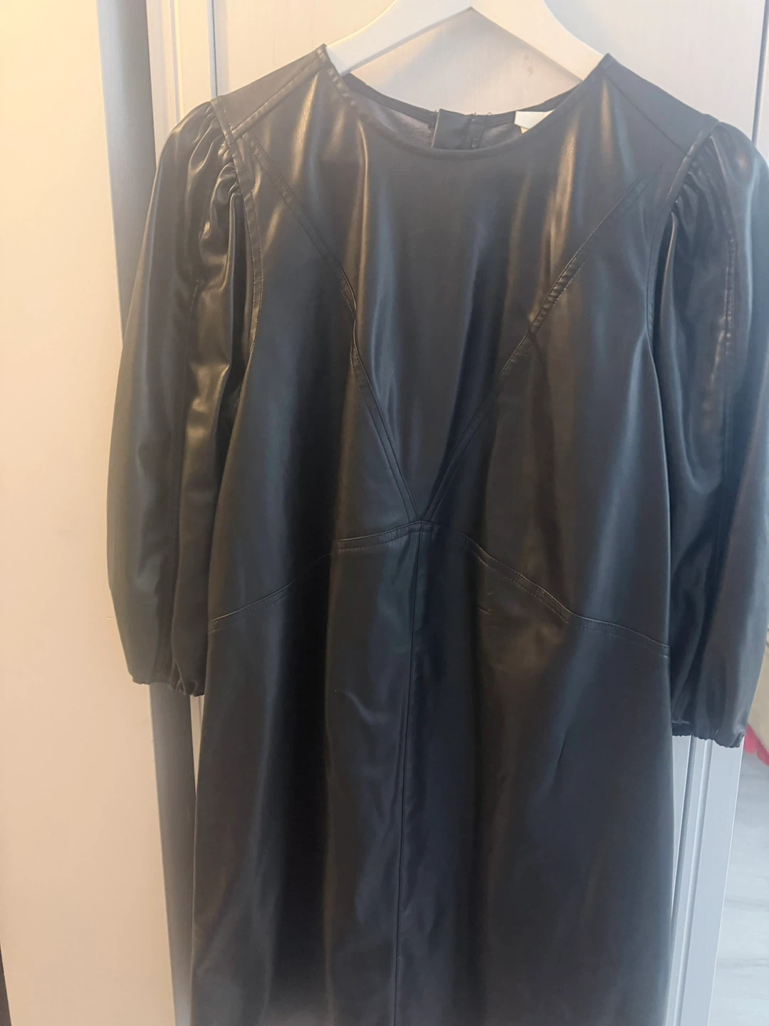 H&M Black Faux Leather Dress