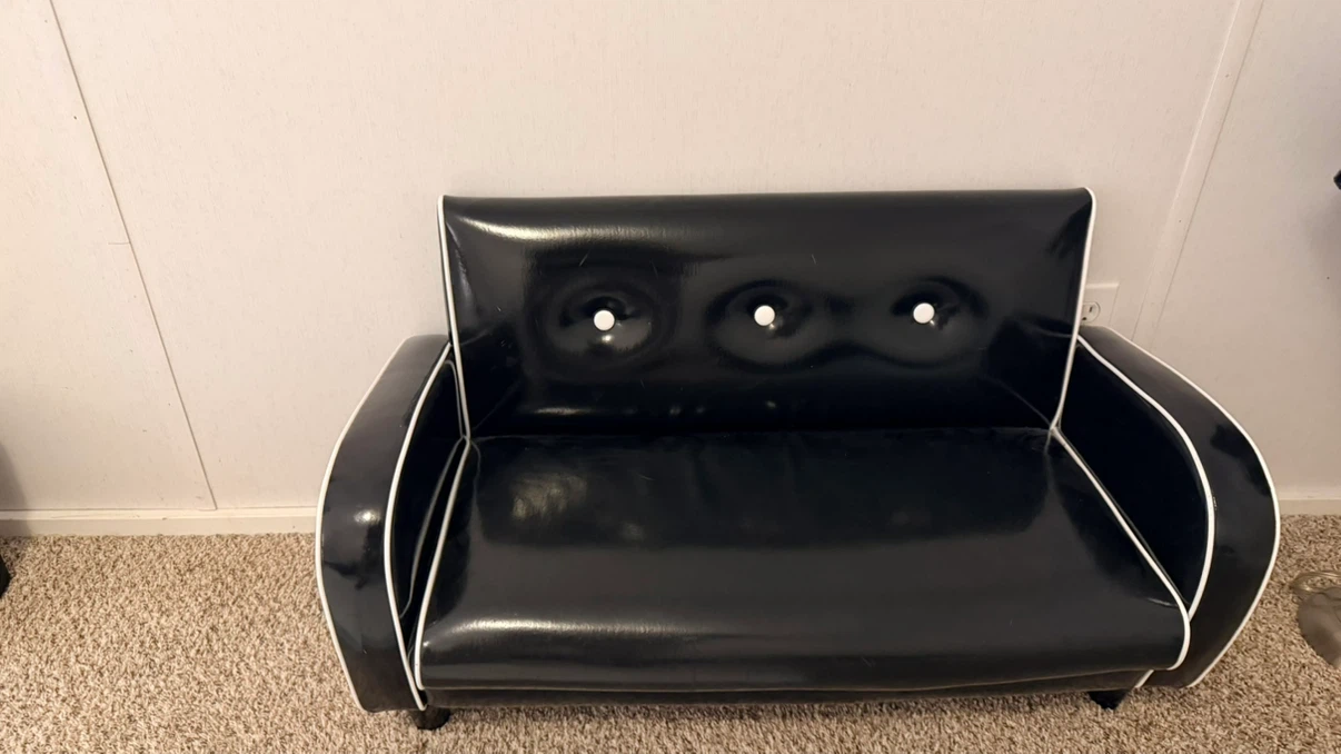 Black and white pet sofa