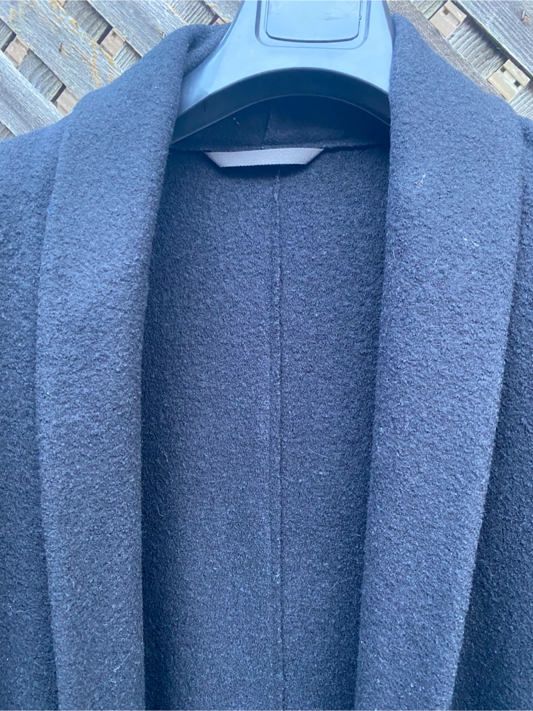 Black Long Wool Cardigan Coat - photo 2