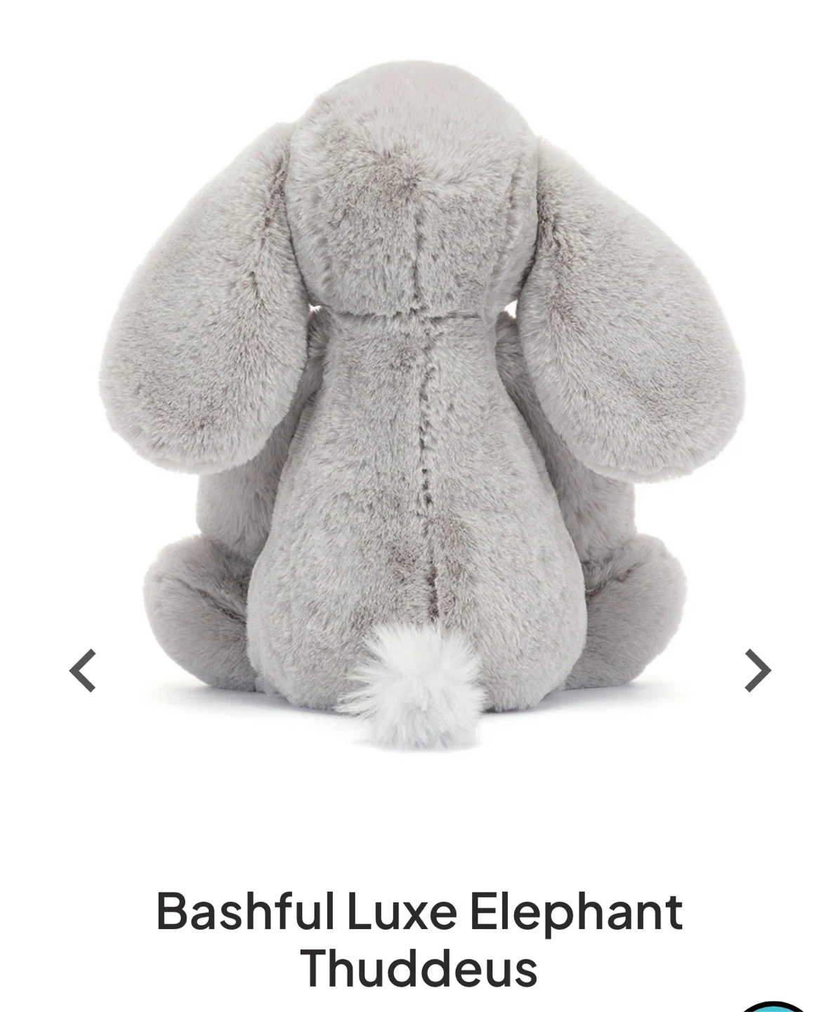 Jellycat Bashful Luxe Elephant Thuddeus - photo 5