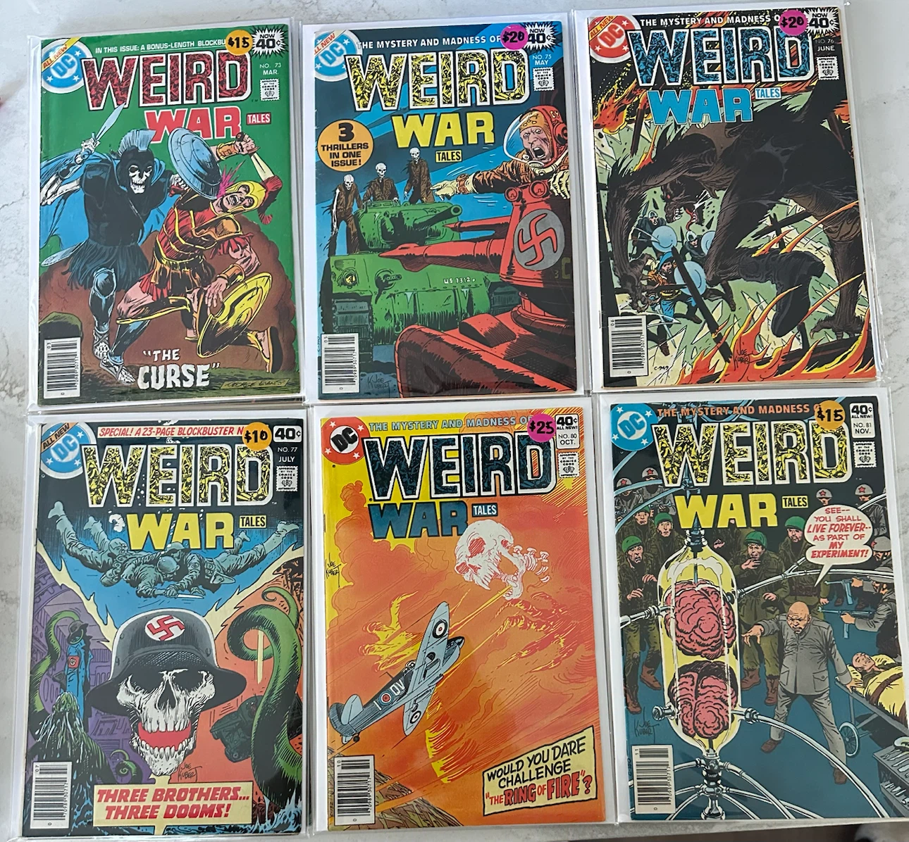 Run of DC Weird War Tales Comic Books (Check Photos for Prices) - photo 3