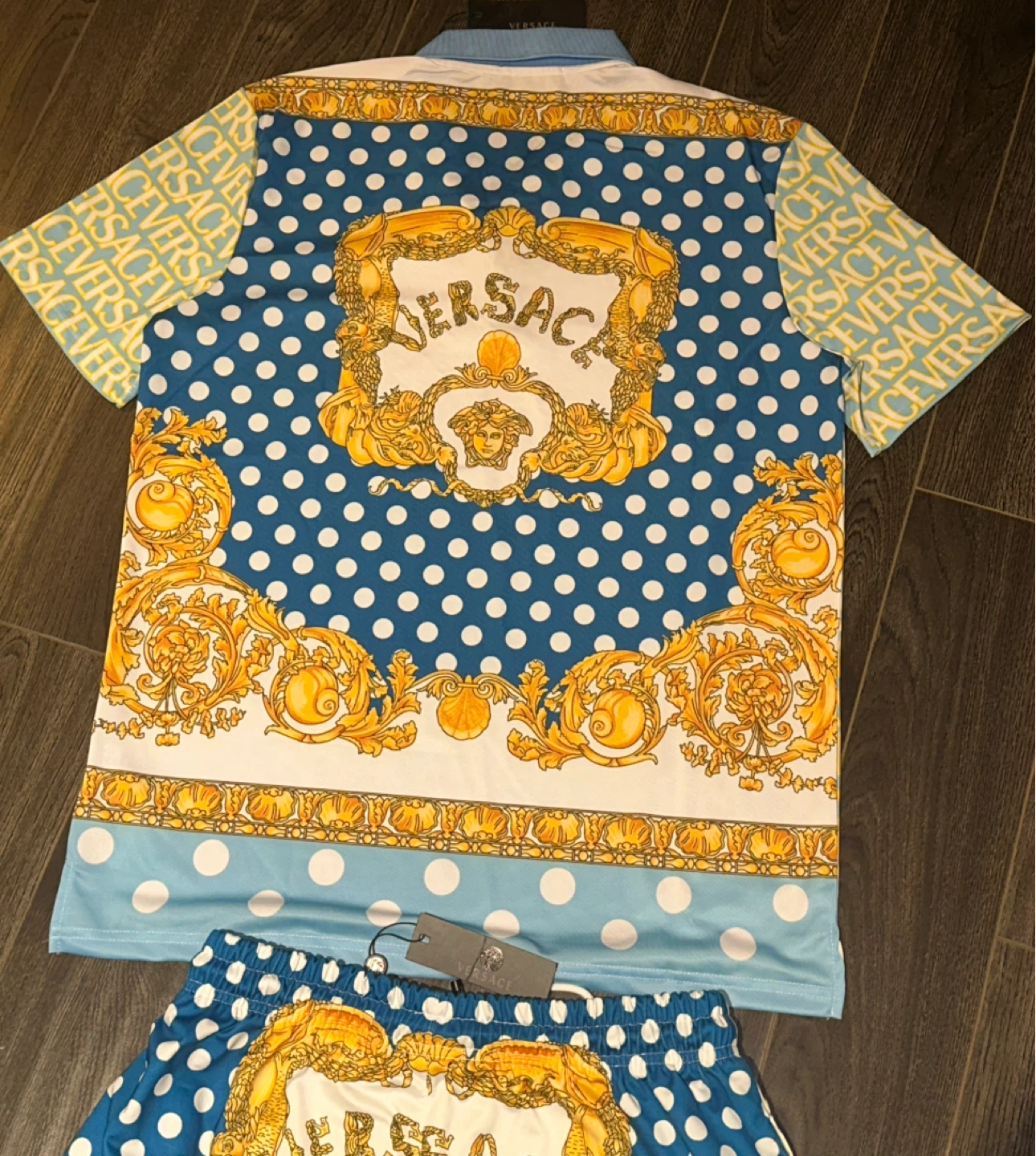 Versace Two-Piece Polo and Shorts Set - photo 5