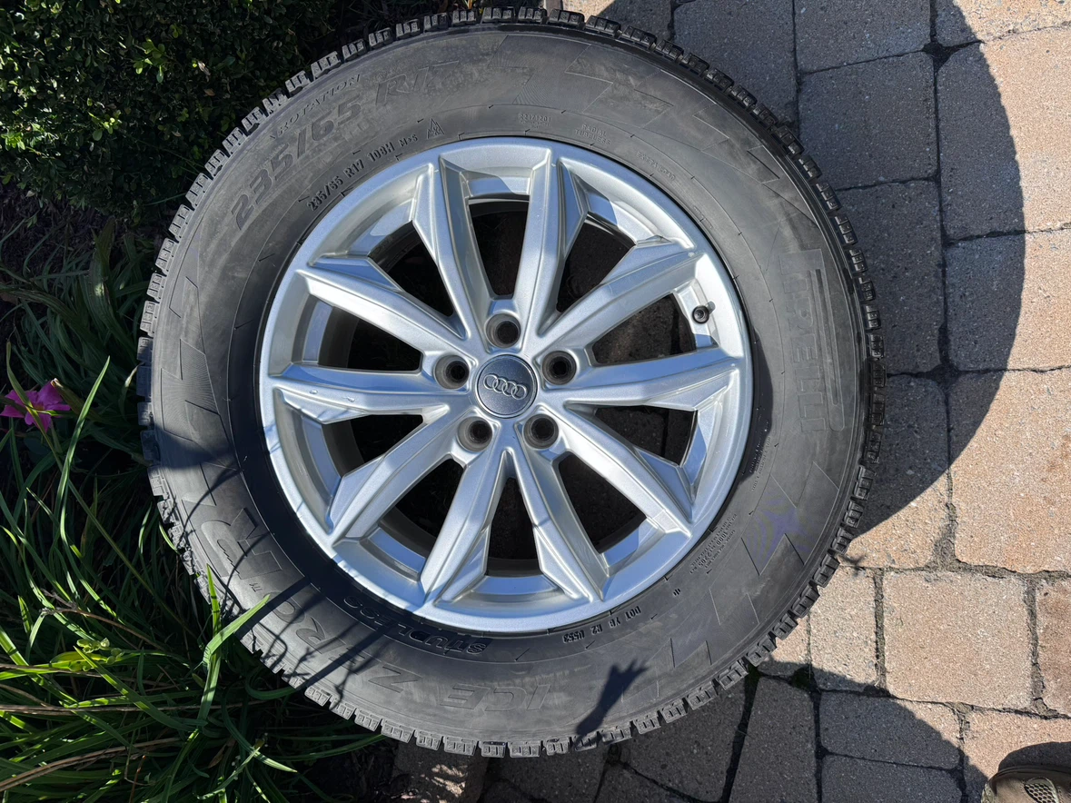 Pirelli Ice Zero Winter Tires 235/65 R17 on Audi Rims – $1,200