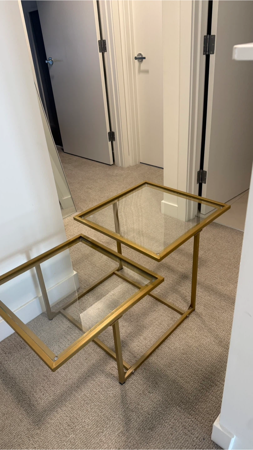 Glass coffee table