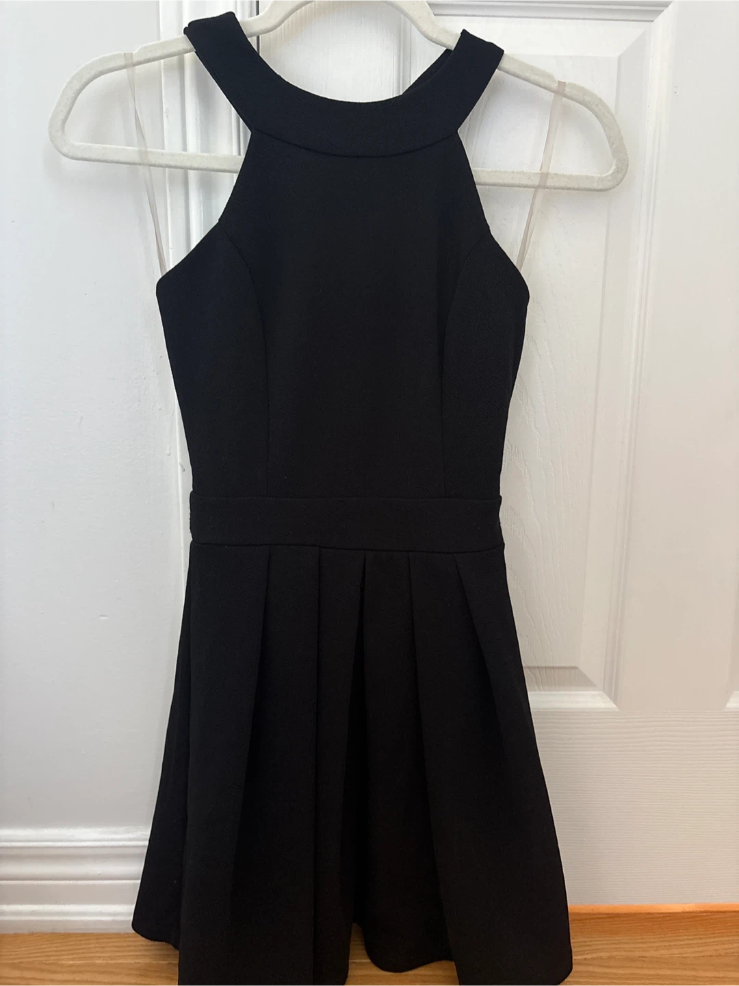 Black Halter Neck Dress with Bow