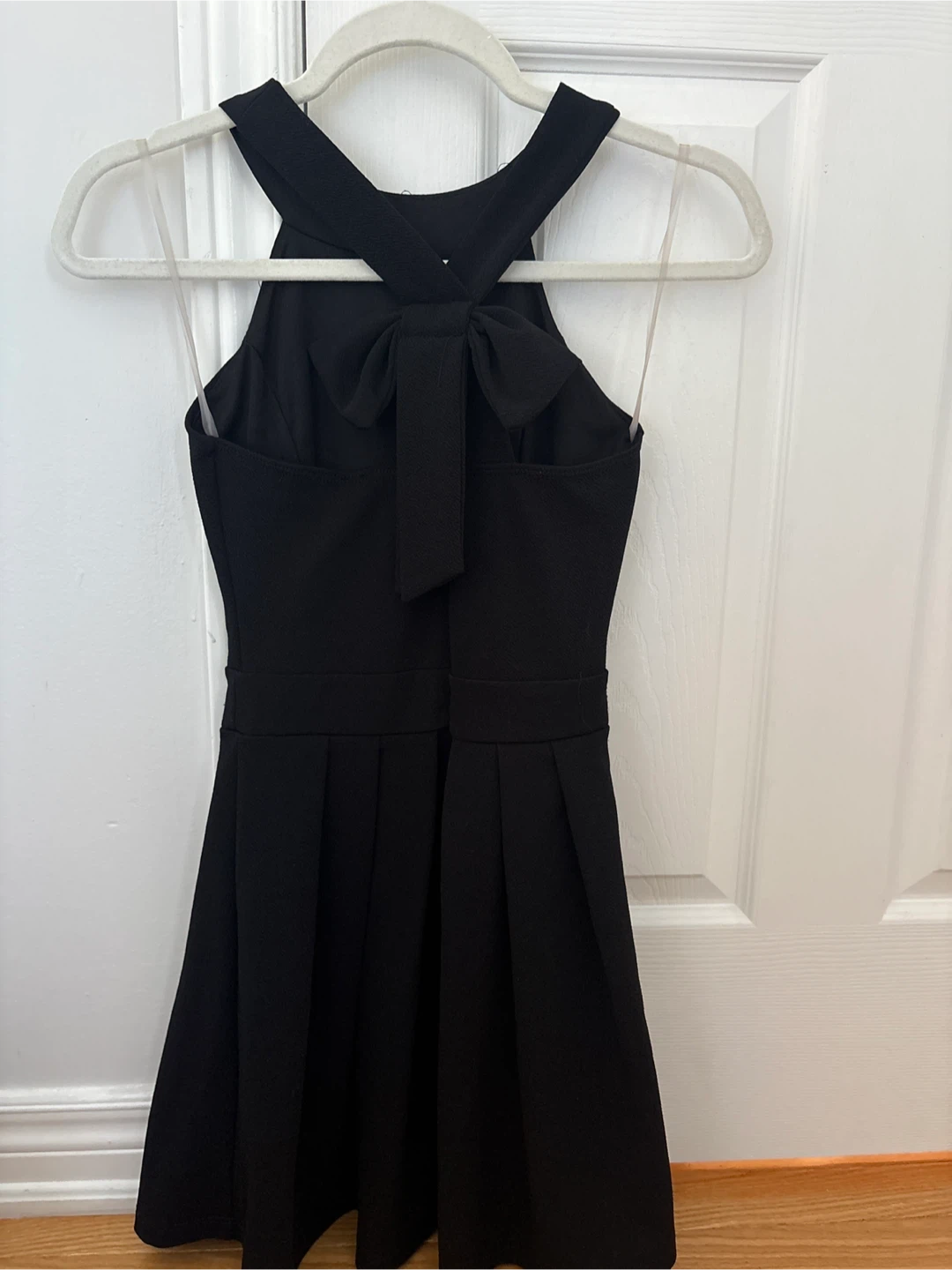 Black Halter Neck Dress with Bow - photo 2