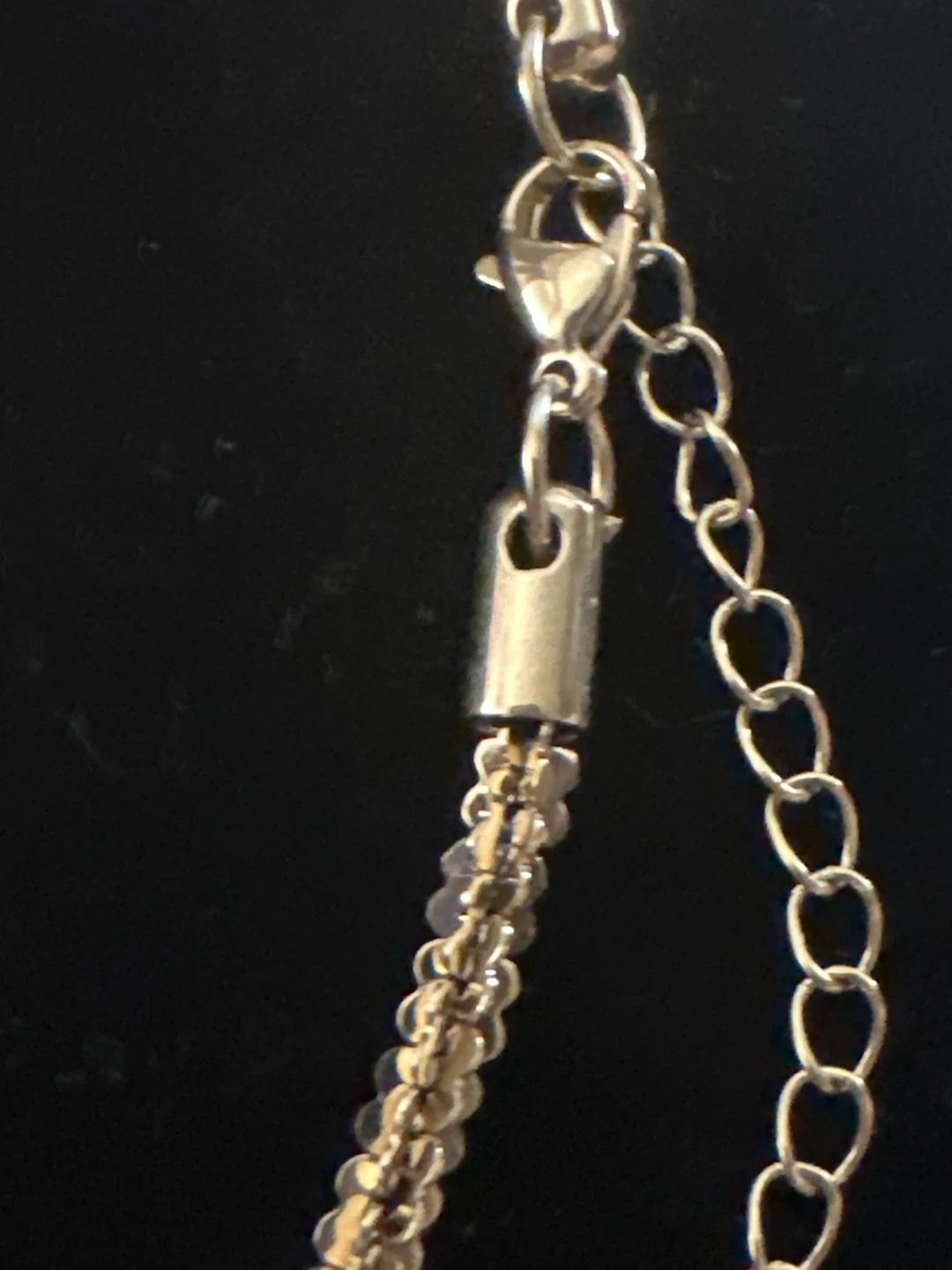 Gold-tone lamonated double ankle chain bracelet - photo 3