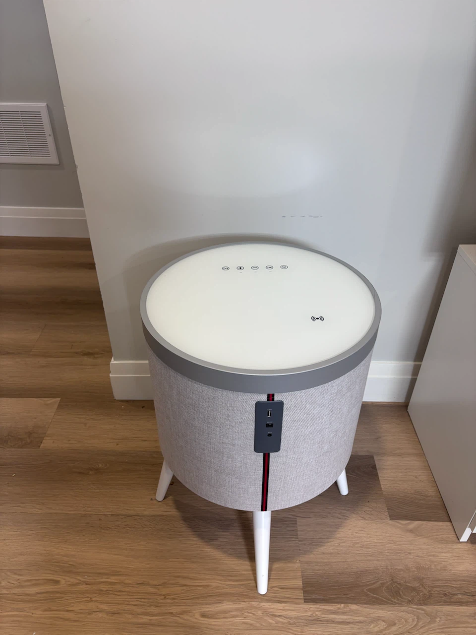 Smart Side Table Speaker with Wireless Charging