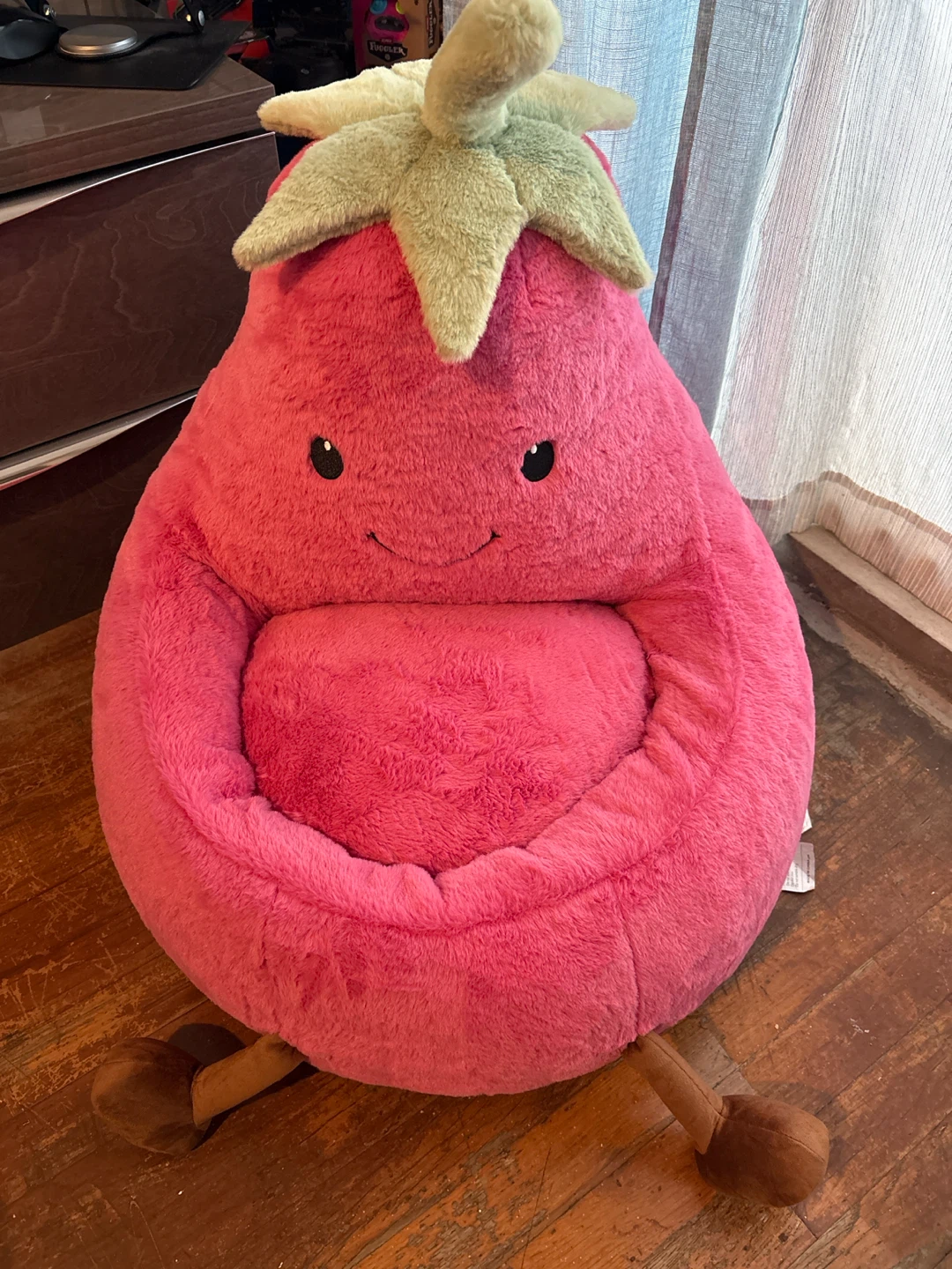 Pink Fruit Character Bean Bag Chair