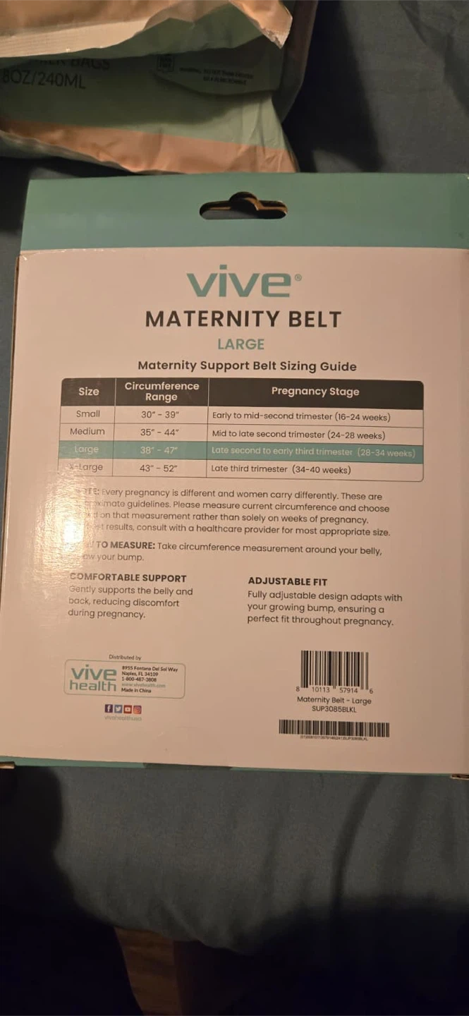 Vive Maternity Belt Black Size Large - photo 3