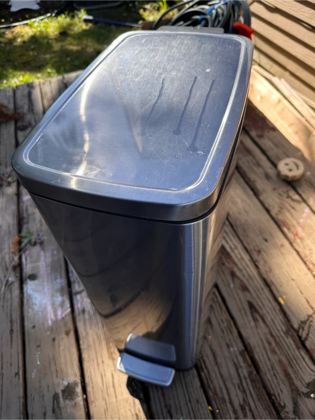 Stainless Steel Pedal Trash Can - photo 2