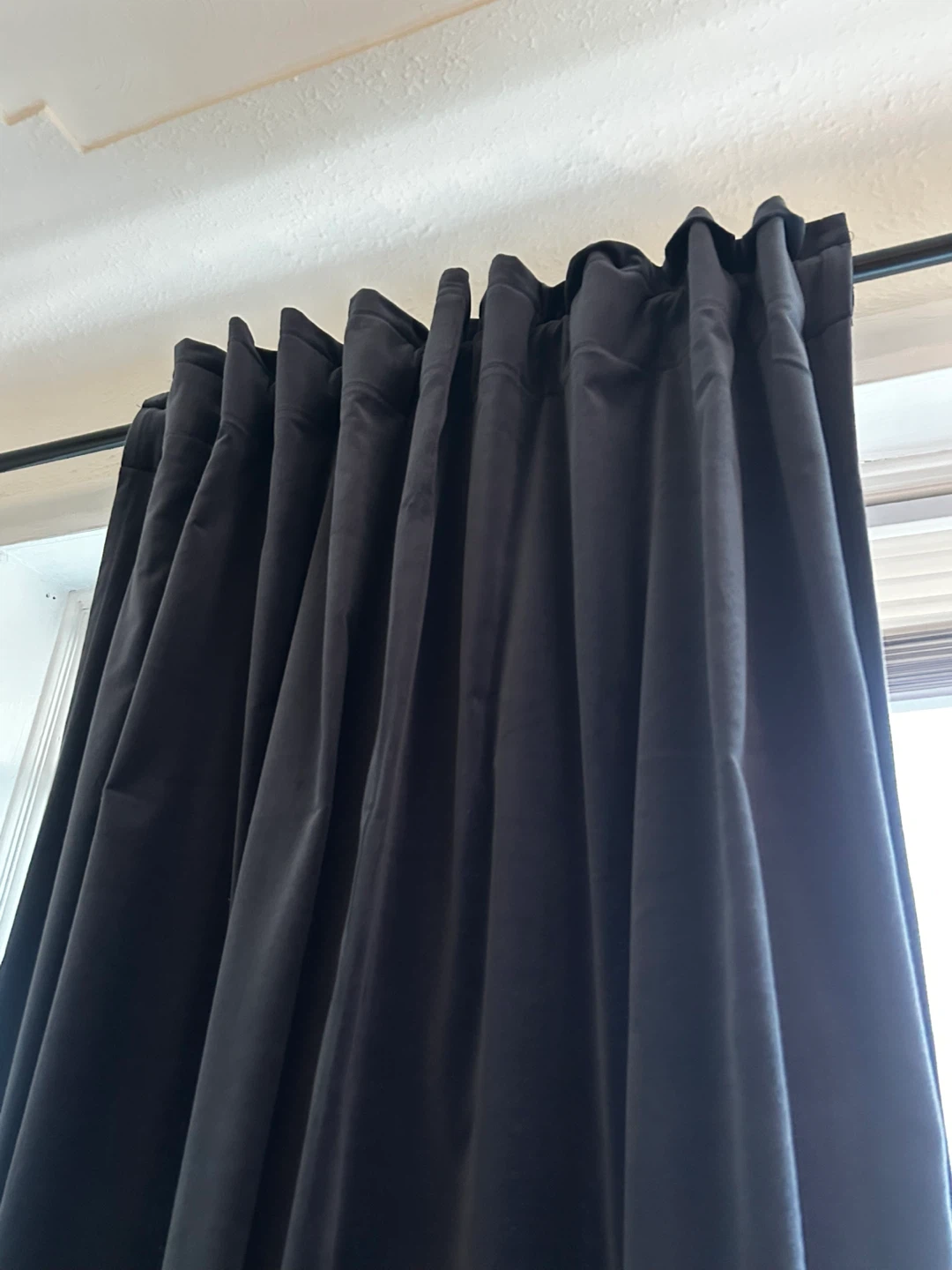 Navy blue velvet curtain - photo 2