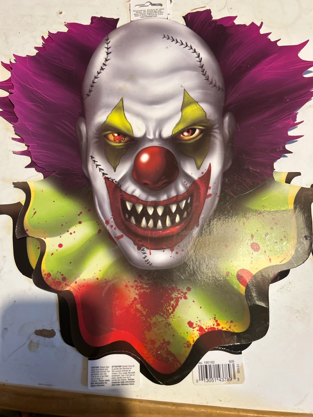 3 Amscan Scary Clown Wall Decorations - photo 2