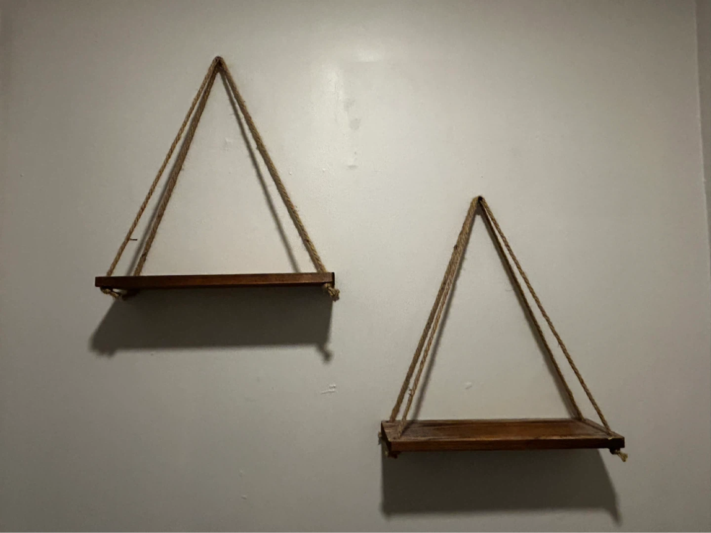 Two Hanging Wooden Shelves - photo 2