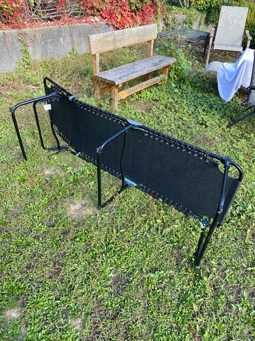 Black Outdoor Folding Lounger - photo 3
