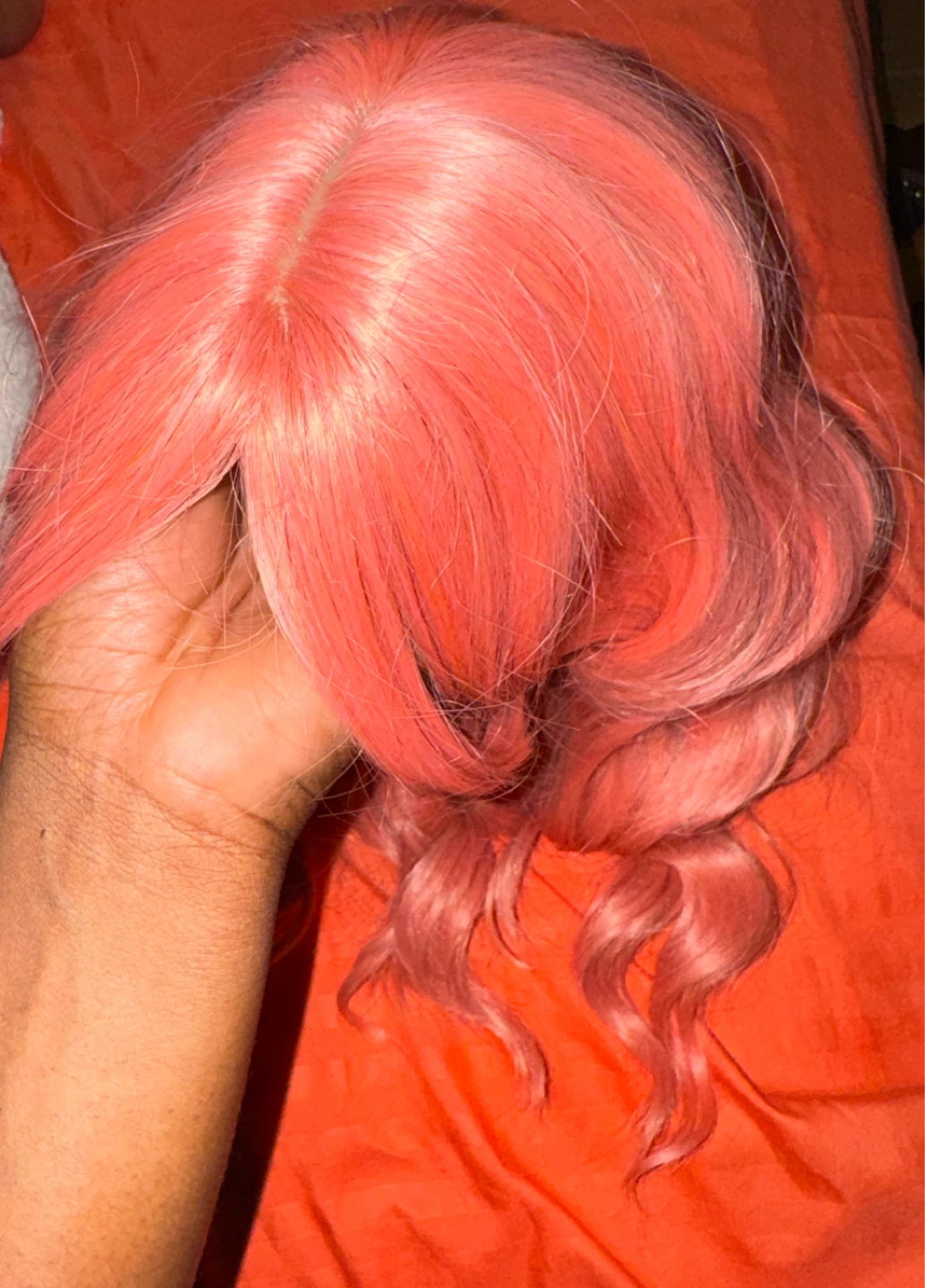 Pink Wavy Synthetic Wig - photo 2