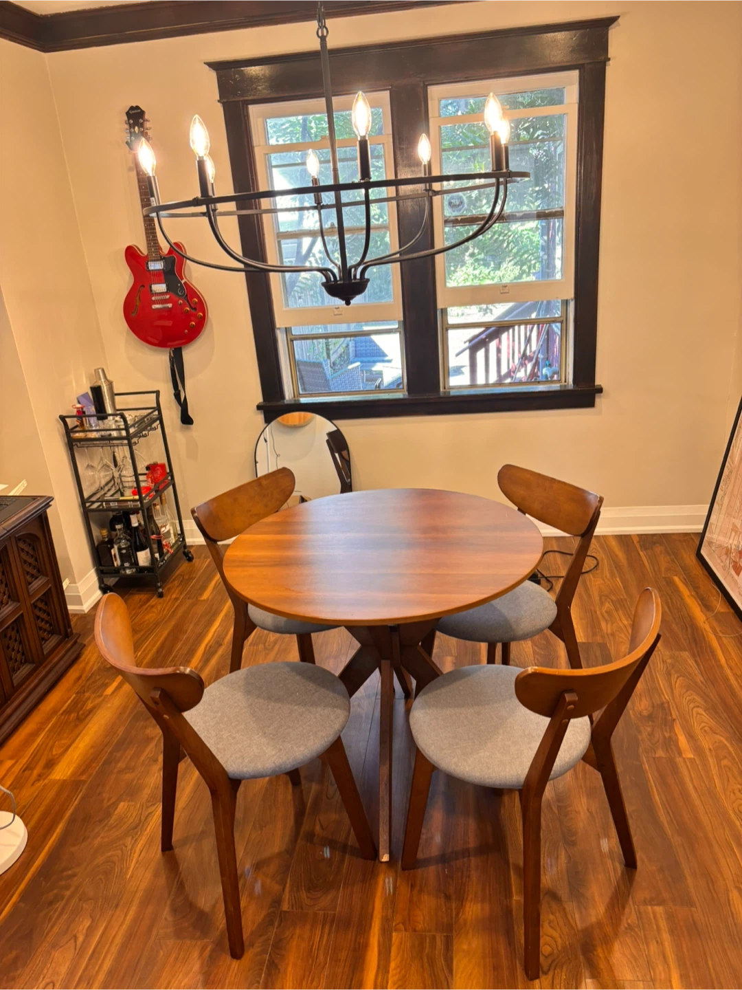 Mid-Century Modern Round Dining Set - photo 2