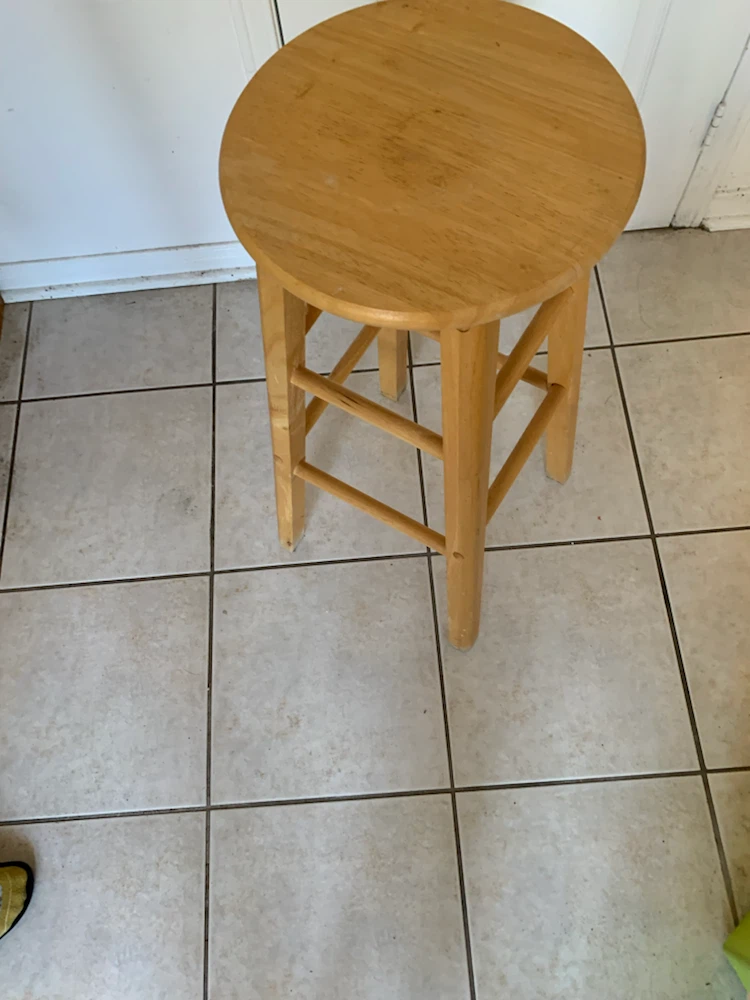 Solid Wood Round Bar Stool