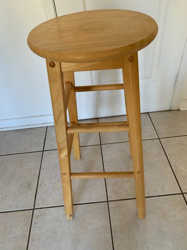 Solid Wood Round Bar Stool - photo 2