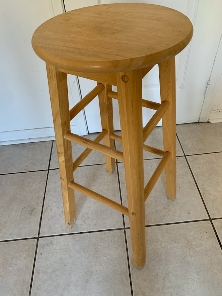 Solid Wood Round Bar Stool - photo 3