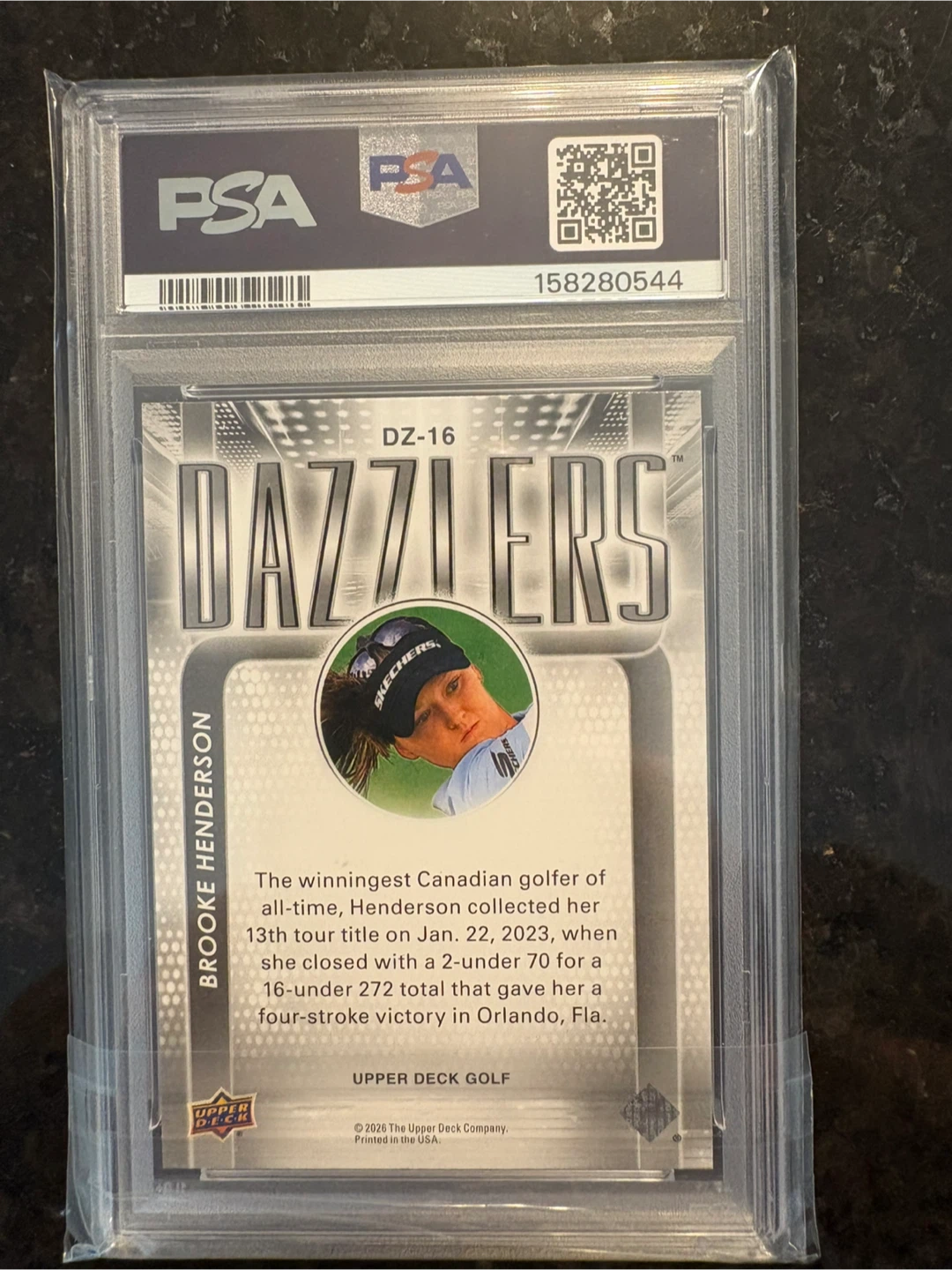 2026 Upper Deck Brooke Henderson Dazzlers PSA 10 - photo 2