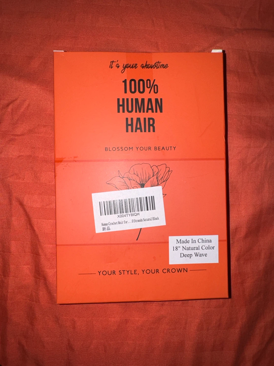 Human Crochet Hair Deep Wave Natural Black