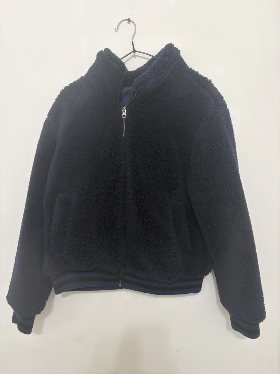 George Navy Blue Teddy Fleece Jacket