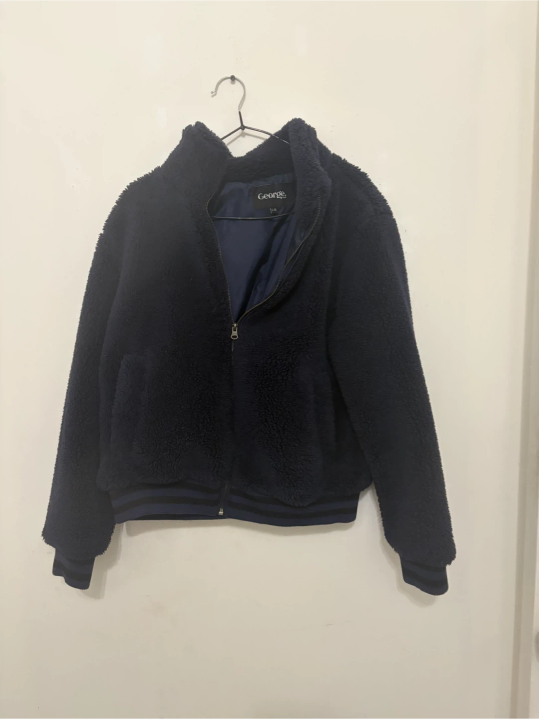 George Navy Blue Teddy Fleece Jacket - photo 3