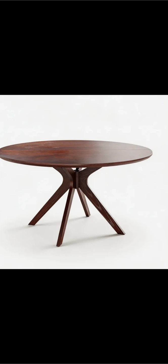 Latitude Run Round Solid Wood Dining Table