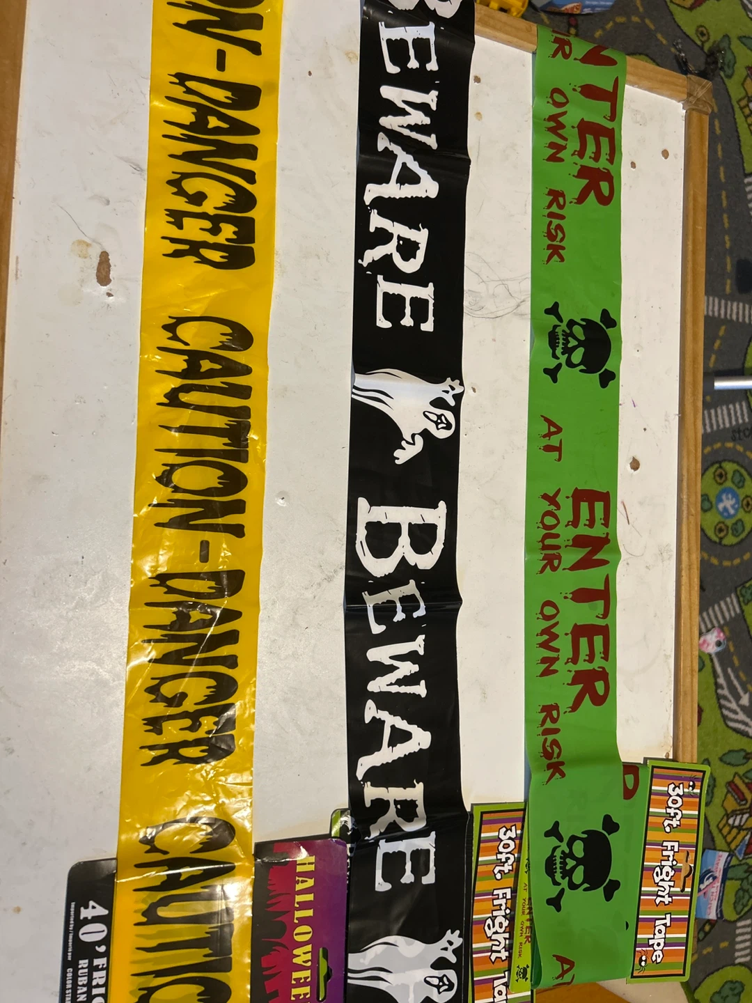 Set of 3 Halloween Fright Tape Rolls