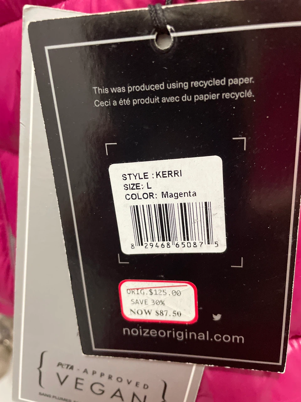 NOIZE Kerri Quilted Jacket Magenta - photo 5