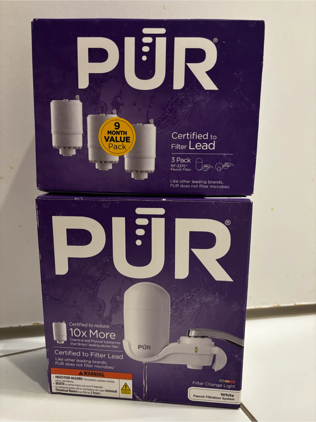 [BRAND NEW] PUR Faucet Filtration System and 3-Pack Filters