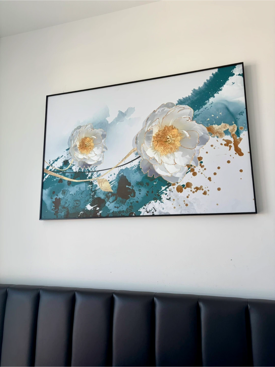 🌸 Large Textured Floral Wall Art