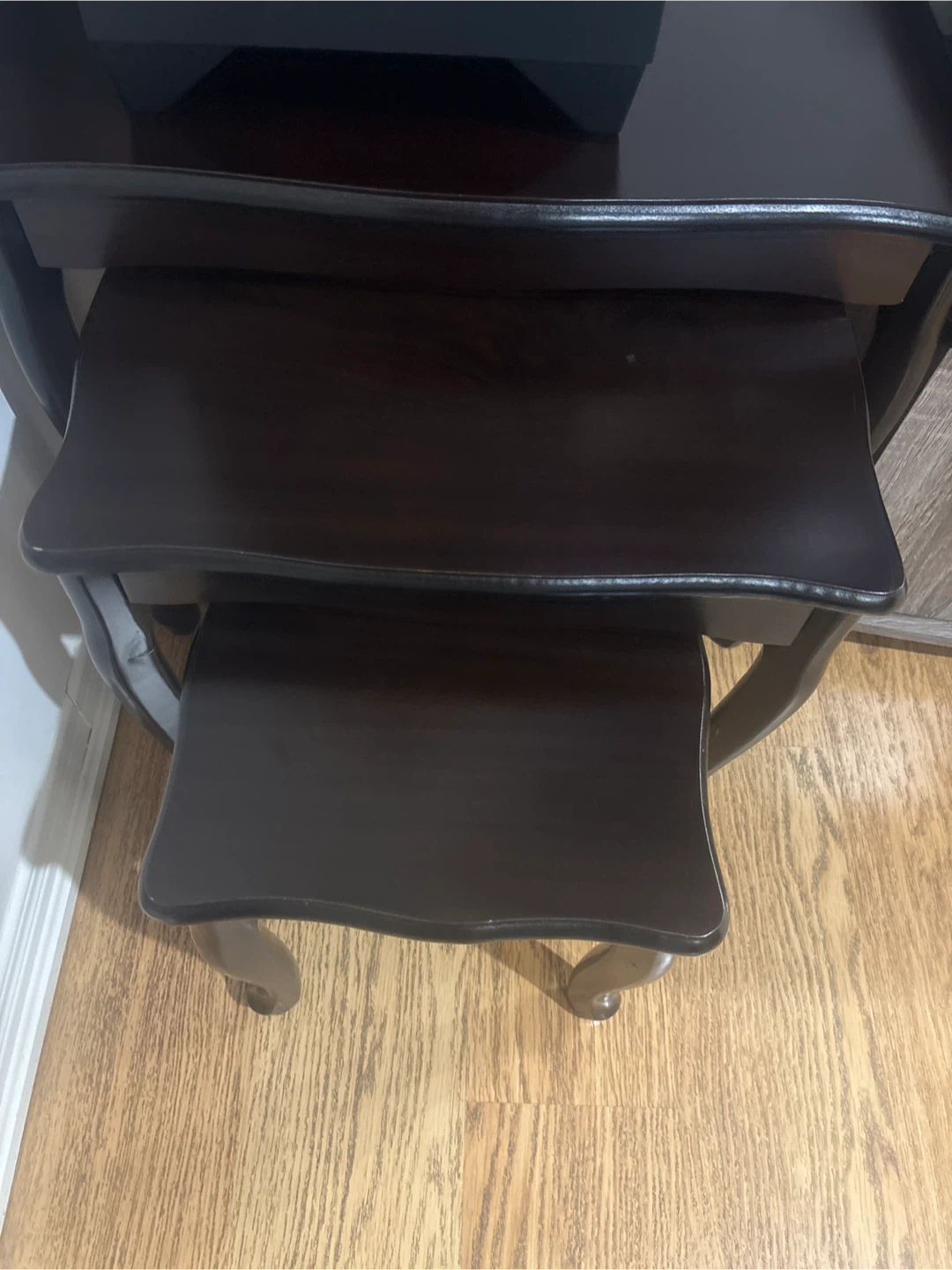 Dark Wood Nesting Tables (3)