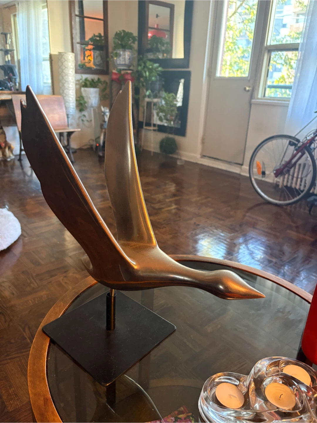 Vintage Brass Flying Bird Sculpture - photo 5