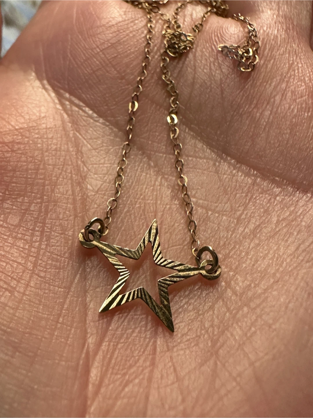 10K Gold Star Necklace