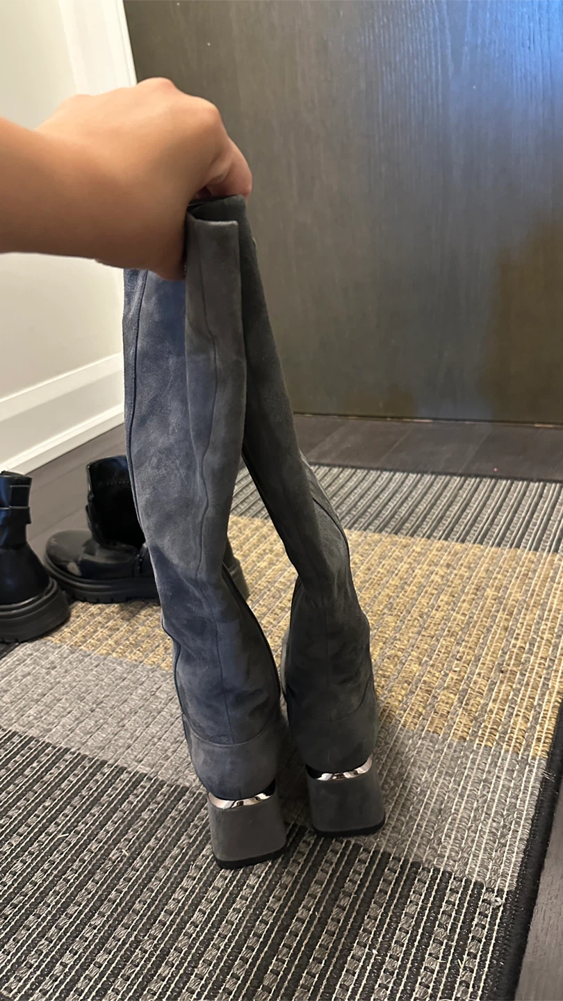 Tory Burch grey suede over-the-knee boots - photo 2