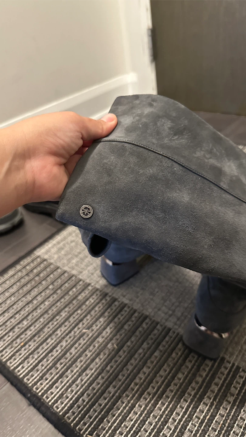 Tory Burch grey suede over-the-knee boots - photo 5