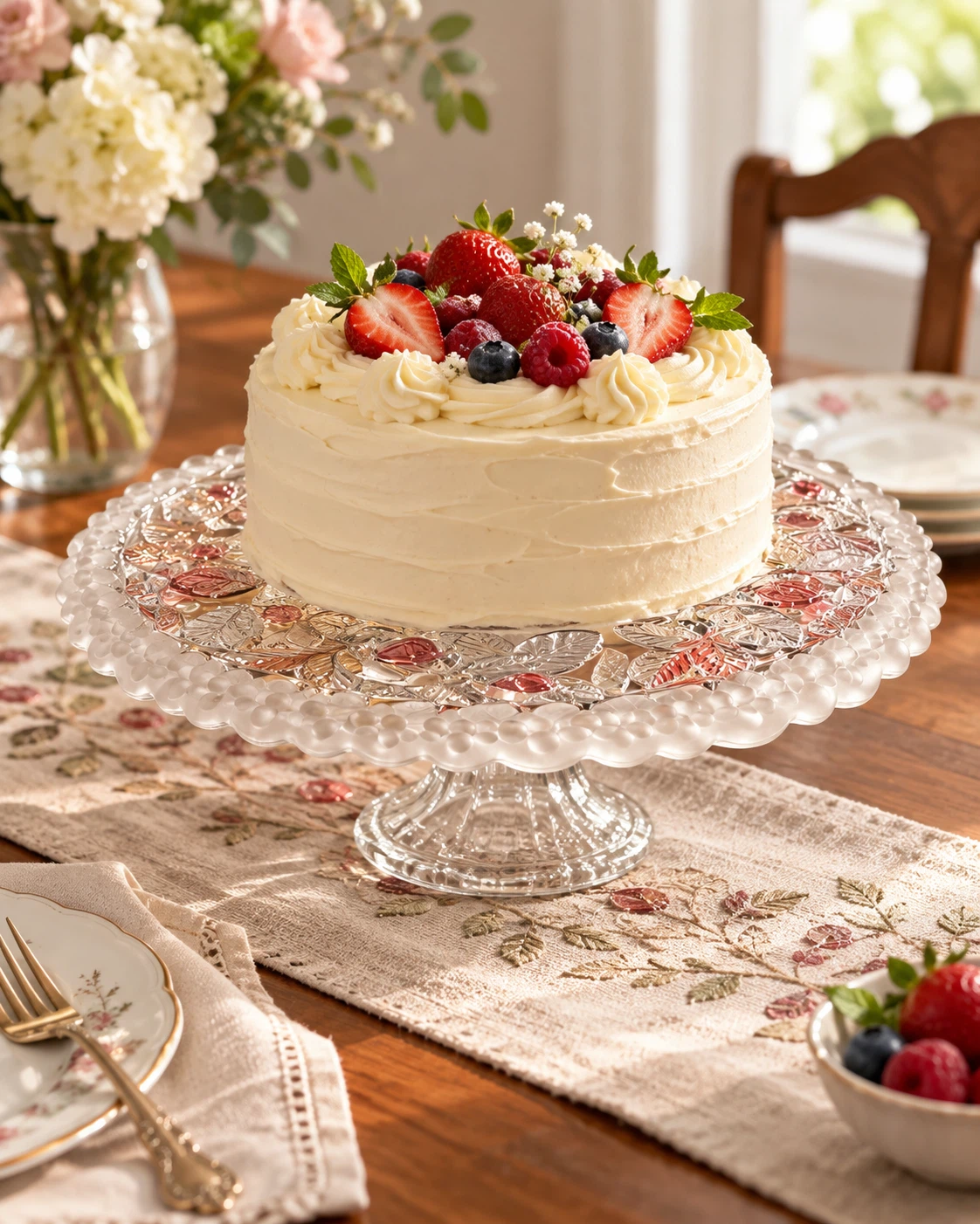Decorative Glass Cake Stand - photo 2